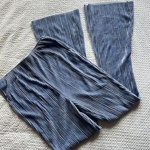 Periwinkle velvet flare pant